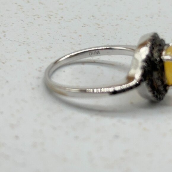 Ethiopian Opal Black Spinel Ring Colleen Lopez HSN Sterling Silver 925 Sz 8.75 - Picture 9 of 11